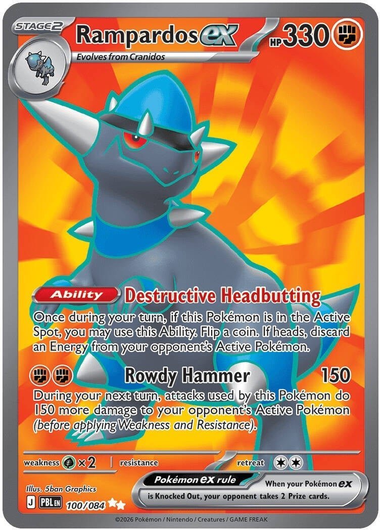 Rampardos ex — 100/084 — Ultra Rare