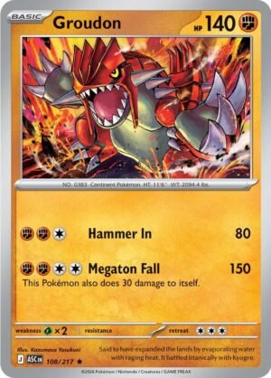 Groudon — 108/217 — Poké Ball Reverse Holo