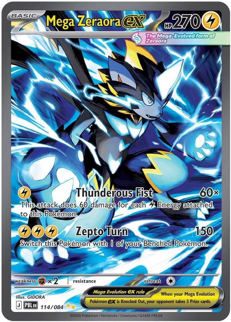 Mega Zeraora ex — 114/084 — Special Illustration Rare