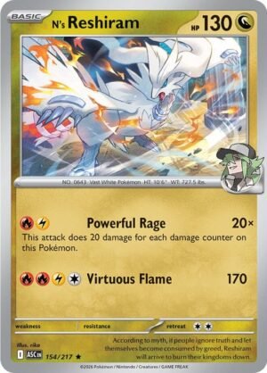 N's Reshiram — 154/217 — Poké Ball Reverse Holo