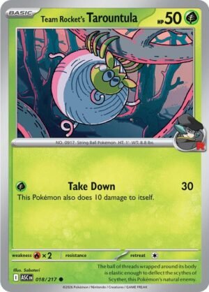 Team Rocket's Tarountula — 018/217 — Normal