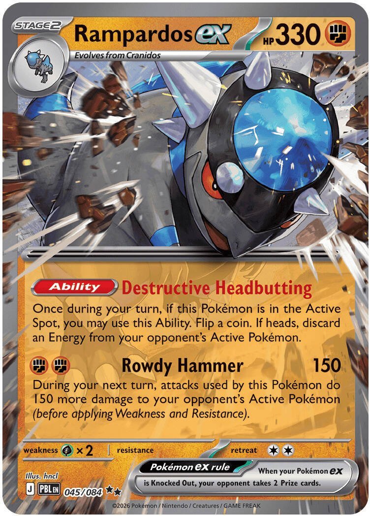 Rampardos ex — 045/084 — Double Rare