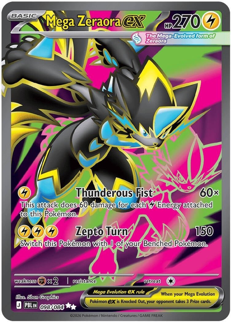 Mega Zeraora ex — 098/084 — Ultra Rare